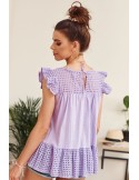 Bluza larga legata la spate, mov 21100 - Magazin online - Boutique